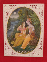 Load image into Gallery viewer, HandPainted Miniature Hare Krishna Radha Painting Art Work Fine Mewar - ArtUdaipur
