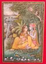 Load image into Gallery viewer, Buy An Original Krishna Radha Indian Miniature Painting For Collection - ArtUdaipur

