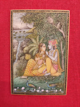 Load image into Gallery viewer, Buy An Original Krishna Radha Indian Miniature Painting For Collection - ArtUdaipur
