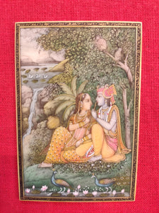 Buy An Original Krishna Radha Indian Miniature Painting For Collection - ArtUdaipur