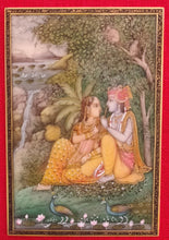 Load image into Gallery viewer, Buy An Original Krishna Radha Indian Miniature Painting For Collection - ArtUdaipur
