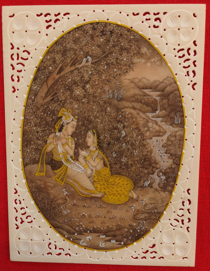 Famous Romantic Painting A Tale of Love Story Radha Krishna India - ArtUdaipur