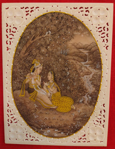Famous Romantic Painting A Tale of Love Story Radha Krishna India - ArtUdaipur