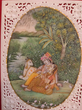 Load image into Gallery viewer, Buy Original Krishna Radha With Cow Romantic Indian Miniature Painting - ArtUdaipur
