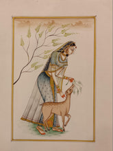 Load image into Gallery viewer, Handmade Indian Miniature Ragini Painting Paper Colors Art Traditional Exquistie - ArtUdaipur
