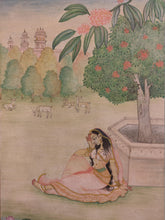 Load image into Gallery viewer, Handmade Indian Miniature Ragini Painting Paper Colors Art Traditional Exquistie - ArtUdaipur
