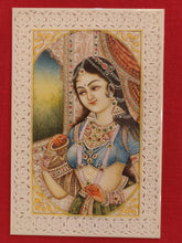 Load image into Gallery viewer, Handmade Indian Miniature Ragini Painting Synthetic Ivory Colors Traditional - ArtUdaipur
