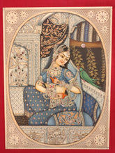 Load image into Gallery viewer, Handmade Indian Miniature Ragini Painting Synthetic Ivory Colors Traditional - ArtUdaipur
