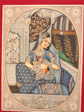 Load image into Gallery viewer, Handmade Indian Miniature Ragini Painting Synthetic Ivory Colors Traditional - ArtUdaipur

