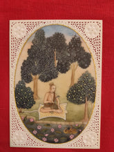Load image into Gallery viewer, Indian Hand Painted Sadhu Miniature Painting Synthetic Ivory Colors Natural Art - ArtUdaipur
