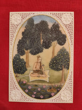 Load image into Gallery viewer, Indian Hand Painted Sadhu Miniature Painting Synthetic Ivory Colors Natural Art - ArtUdaipur
