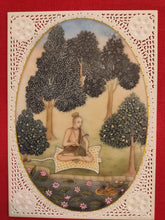Load image into Gallery viewer, Indian Hand Painted Sadhu Miniature Painting Synthetic Ivory Colors Natural Art - ArtUdaipur
