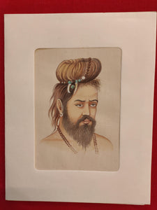 Indian Hand Painted Sadhu Miniature Painting Paper Colors Natural Art - ArtUdaipur