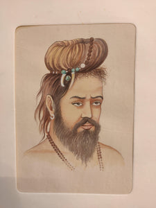 Indian Hand Painted Sadhu Miniature Painting Paper Colors Natural Art - ArtUdaipur