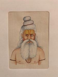 Indian Hand Painted Sadhu Miniature Painting Paper Colors Natural Art - ArtUdaipur