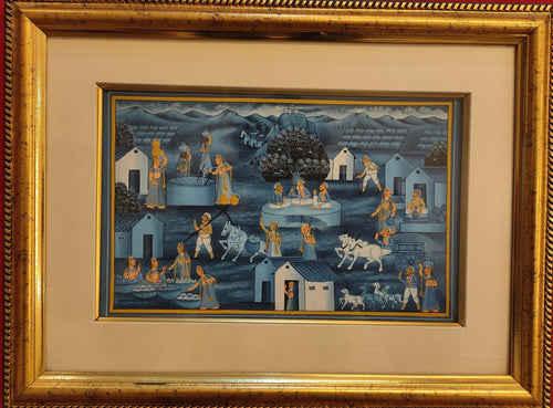 Village Scene Painting Art Collection Home Decor
