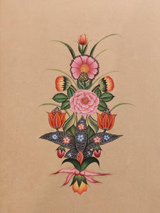 Flower Painting For Art Collectors Indian Miniature Painting - ArtUdaipur