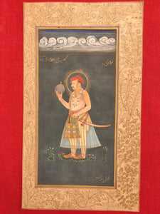 Hand Painted Mughal Maharajah King Portrait Miniature Painting India Paper - ArtUdaipur