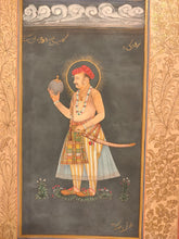 Load image into Gallery viewer, Hand Painted Mughal Maharajah King Portrait Miniature Painting India Paper - ArtUdaipur
