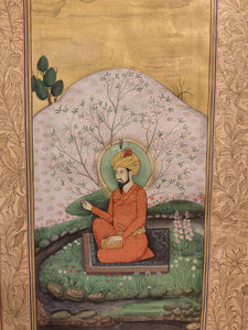 Hand Painted Mughal Persian Maharajah King Portait Miniature Painting India Paper - ArtUdaipur