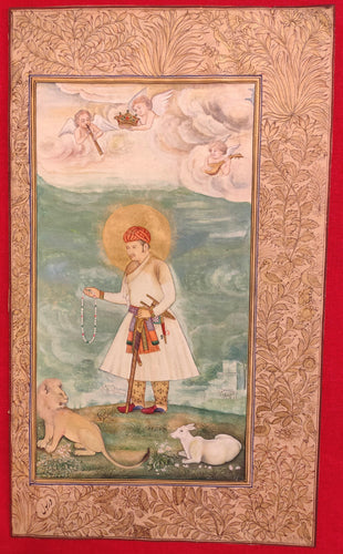 Hand Painted Mughal Maharajah Portrait King Miniature Painting India Paper - ArtUdaipur