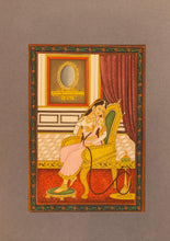 Load image into Gallery viewer, Hand Painted Mughal Maharani Portrait Queen Miniature Painting India Hookah - ArtUdaipur
