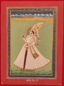 Hand Painted Rajasthani Maharajah King Portrait Miniature Painting India Art - ArtUdaipur