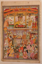 Load image into Gallery viewer, Hand Painted Mughal Maharajah Court Scene Darbar Miniature Painting India Art - ArtUdaipur
