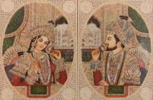 Load image into Gallery viewer, Mughal Moghul Shah Jahan Mumtaz Painting Artwork Taj Mahal
