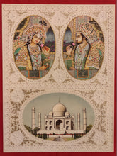 Load image into Gallery viewer, Hand Painted Mughal Shah Jahan and Mumtaz Miniature Painting India Artwork - ArtUdaipur
