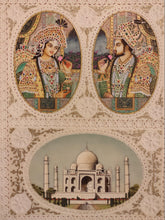 Load image into Gallery viewer, Hand Painted Mughal Shah Jahan and Mumtaz Miniature Painting India Artwork - ArtUdaipur
