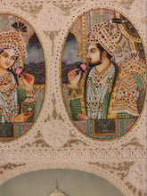 Load image into Gallery viewer, Hand Painted Mughal Shah Jahan and Mumtaz Miniature Painting India Artwork - ArtUdaipur
