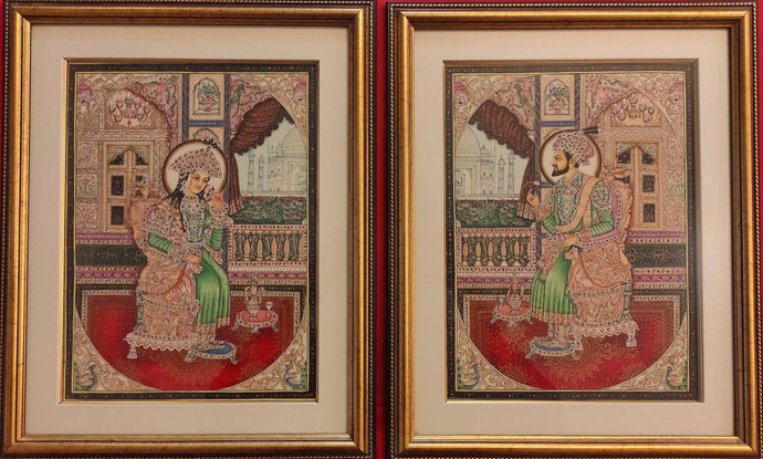 Shah Jahan and Mumtaz Framed Art Collection Home Decor