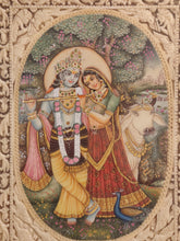 Load image into Gallery viewer, Radha Krishna Story Luxury Home Decor Wall Framed Miniature Painting - ArtUdaipur
