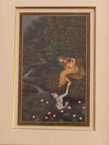 Lord Krishna Radha HandPainted Indian Miniature Painting - ArtUdaipur