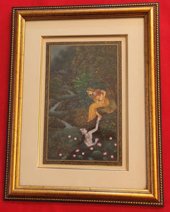 Lord Krishna Radha HandPainted Indian Miniature Painting - ArtUdaipur