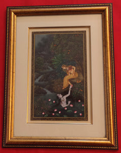 Lord Krishna Radha HandPainted Indian Miniature Painting - ArtUdaipur