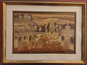 Udaipur City Rajasthani Framed Painting Artwork