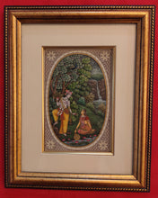 Load image into Gallery viewer, Hand Painted Krishna Radha Hindu God and Goddess Miniature Painting India Art Framed Fine Art - ArtUdaipur
