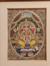 Load image into Gallery viewer, Hand Painted Ganesh Ganesha Hindu God Miniature Painting India Artwork Framed Fine Art Frame - ArtUdaipur
