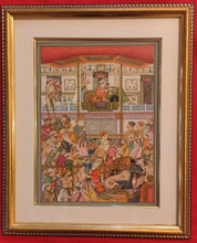 Load image into Gallery viewer, Mughal Court Scene Framed Painting Art Home Decor
