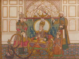 Mughal Darbar Court Scene Painting