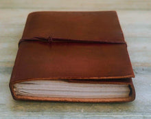 Load image into Gallery viewer, Plain Leather Bound Diary Journal
