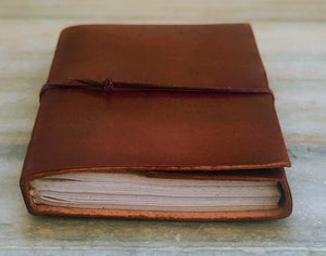 Plain Leather Bound Diary Journal
