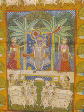 Load image into Gallery viewer, Shreenathji Pichwai Painting Shrinathji Cloth Wall Hanging Indian Art - ArtUdaipur
