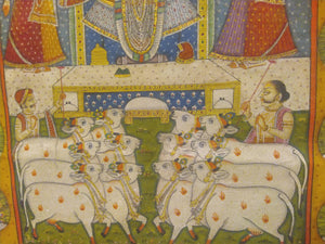 Shreenathji Pichwai Painting Shrinathji Cloth Wall Hanging Indian Art - ArtUdaipur
