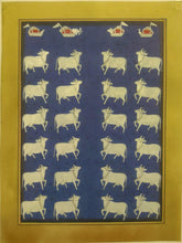 Load image into Gallery viewer, Krishna Pichwai Cow Indian Miniature Painting Famous Rajasthan Tradition - ArtUdaipur
