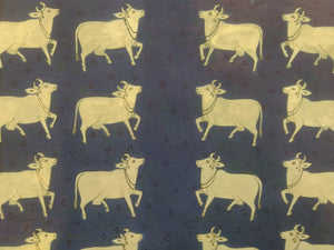 Krishna Pichwai Cow Indian Miniature Painting Famous Rajasthan Tradition - ArtUdaipur