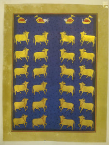 Krishna Pichwai Painting Cow Indian Miniature Painting Famous Rajasthani - ArtUdaipur