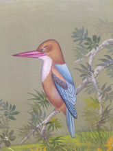 Load image into Gallery viewer, KingFisher Painting on Old Paper - ArtUdaipur
